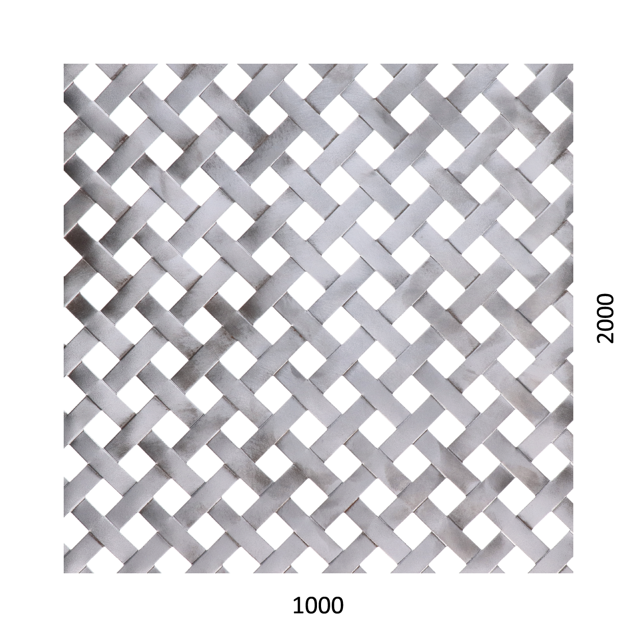 Děrovaný plech - tkanina Zn, otvor: 10x10 mm, rozteč: 18 mm,  (1000x2000x1,0 mm)