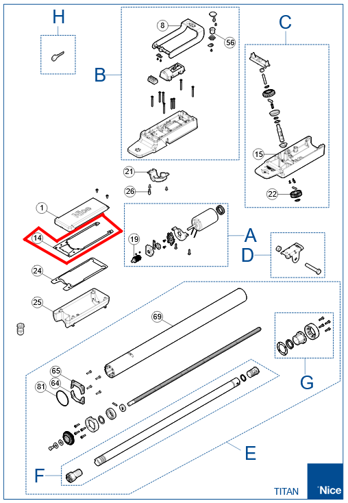 PD0947A0000 Tesnenie prevodovky pohonu TITAN TTN3724HS, TTN6024HS