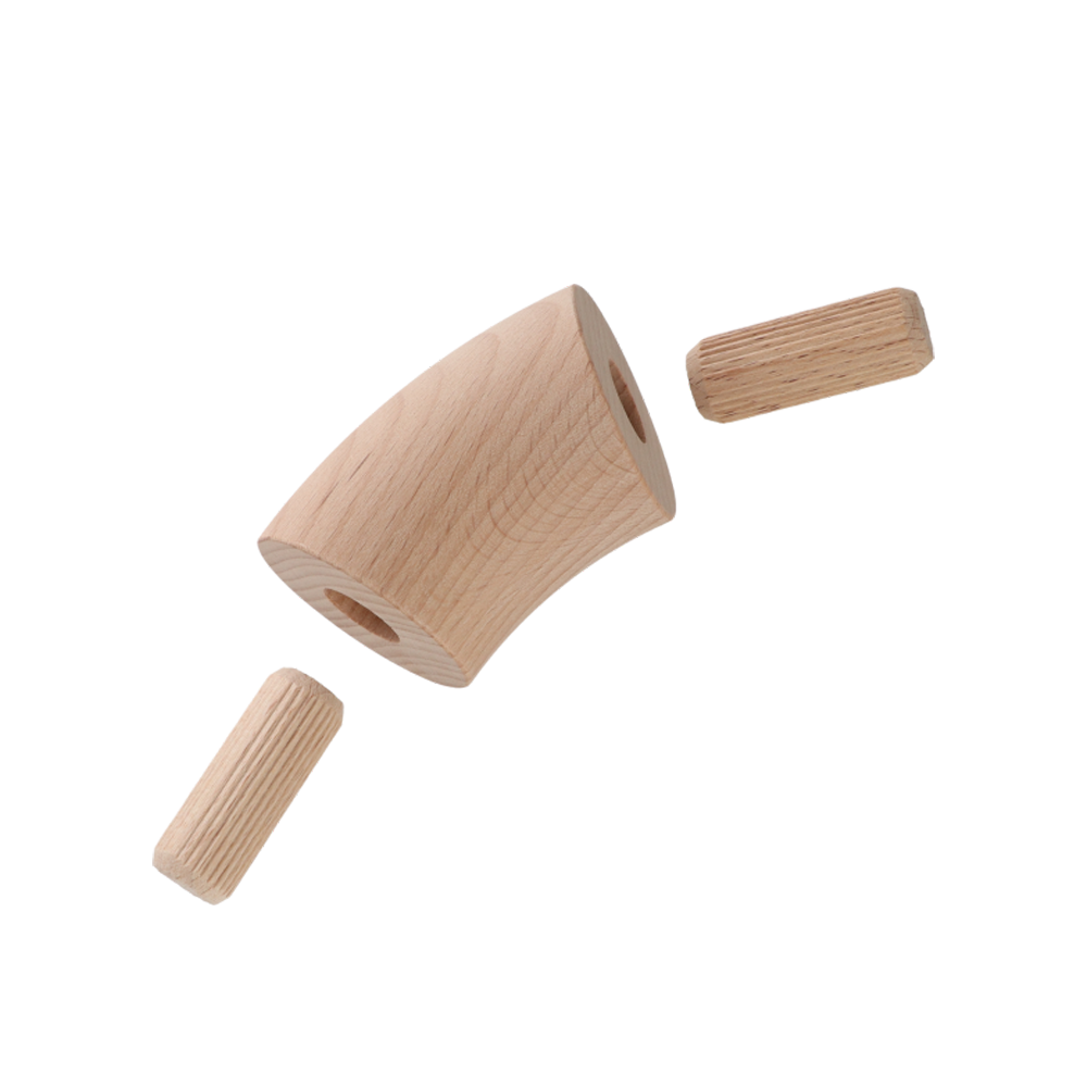 Spojovací oblouk ø 42 mm, buk, broušený povrch bez nátěru