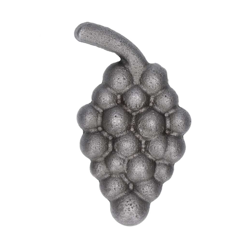 Hrozny 3D, střapec 75x50x15 mm, stopka 10 mm, odlitek