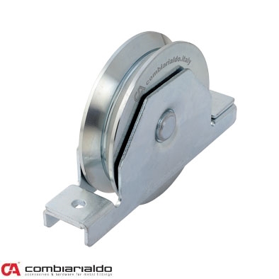 Kladka pro zapuštění do jeklu dvouložisková Combi Arialdo, V profil, nosnost 390 kg