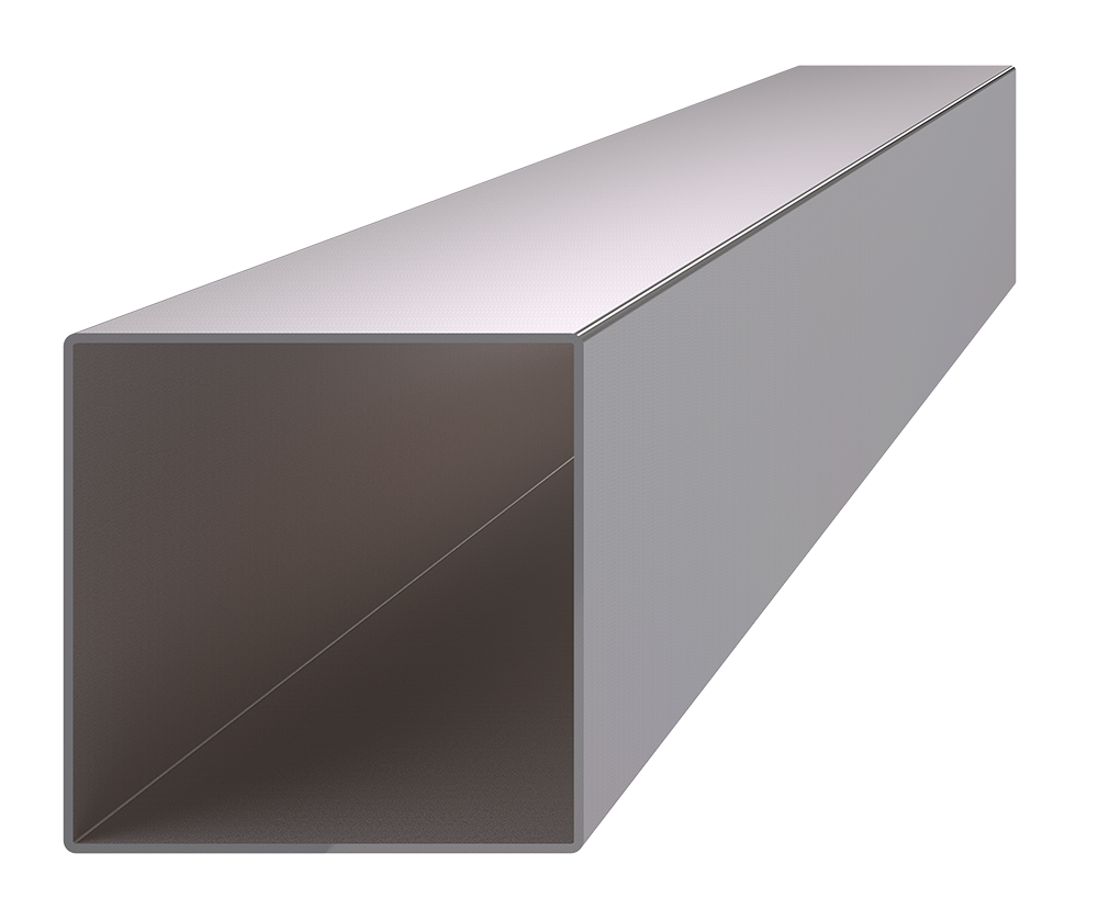 Profil 80 x 80 x 2 x 6000 mm, broušená nerez AISI 304