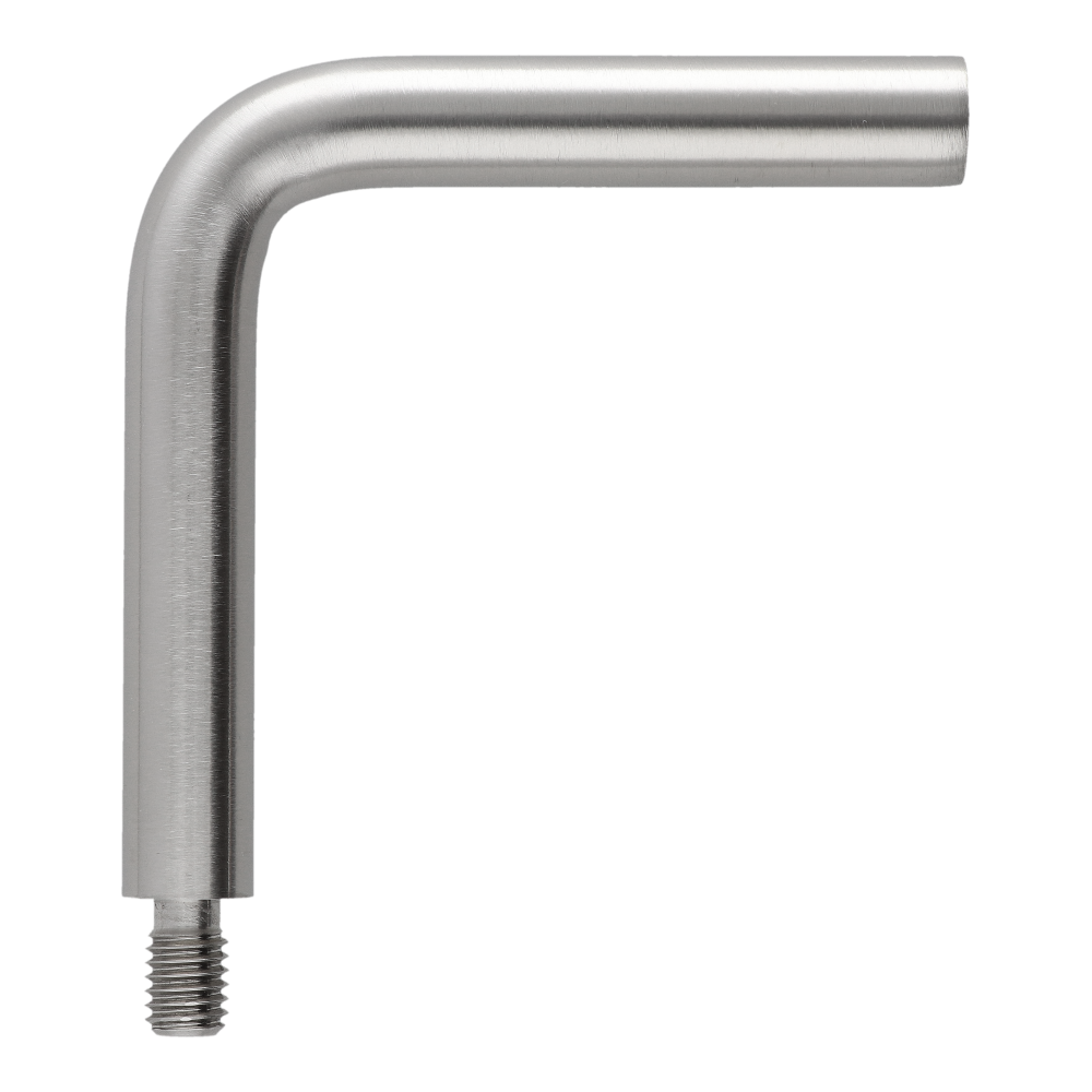 Úhelník 90°, M8/M6, ø 12 mm, L = 75 mm, broušená AISI 304