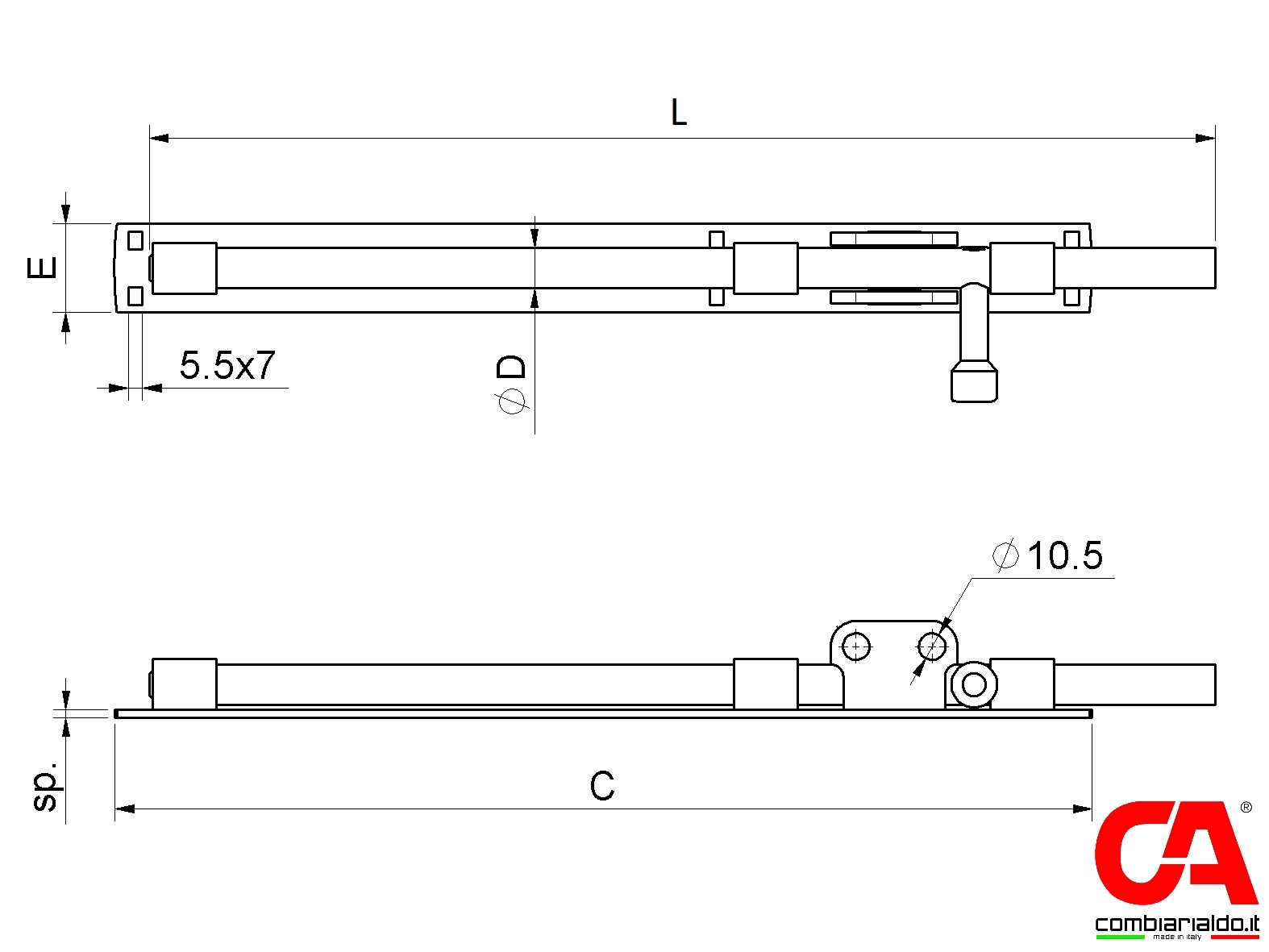 DOPREDAJ Rígeľ ø 12 mm, L = 420 mm
