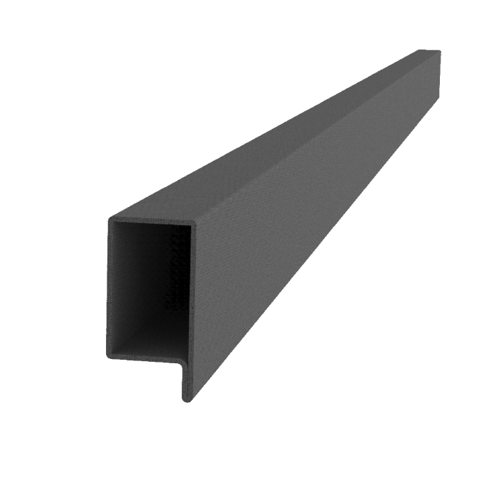 Uzavřený profil L 70 x 34 x 55 x 2 x 6000 mm, černý S235