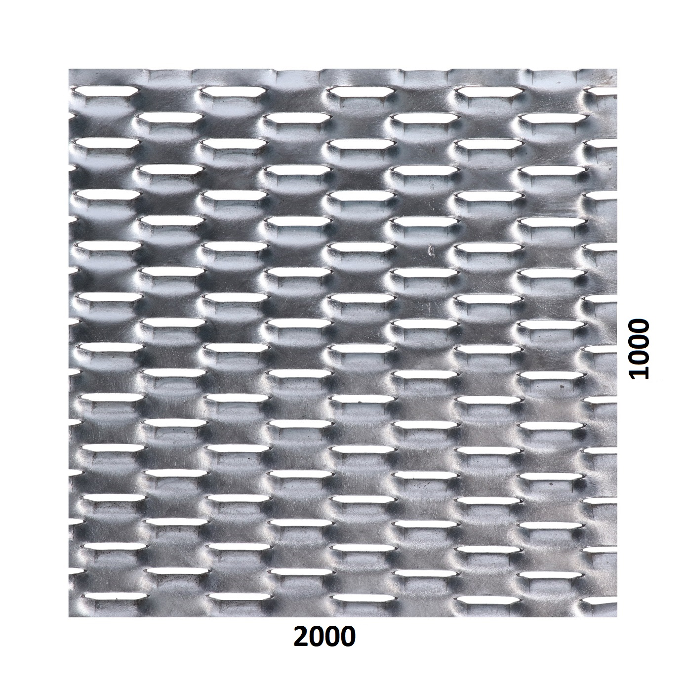 Tahokov Zn, oko: 47x18mm, mostík: 8mm (2000x1000x1,5mm), orientace oka: rozměr oka 47mm je rovnoběžná s rozměrem tabule