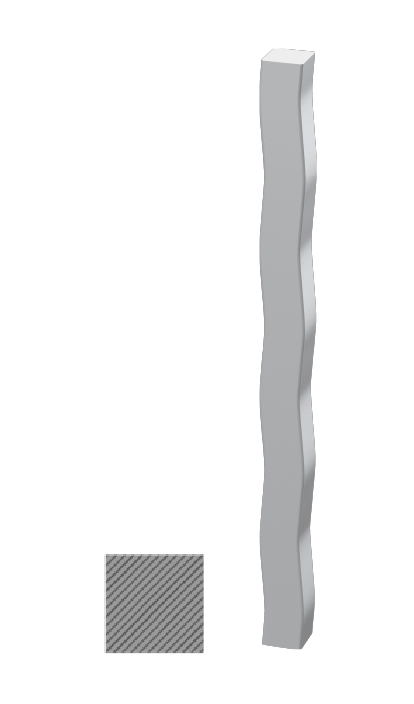 Tyč štvorcová plná 12x12mm, čierna S235, okutá na dvoch protiľahlých stranách L=6000mm, cena za 1ks(6m)