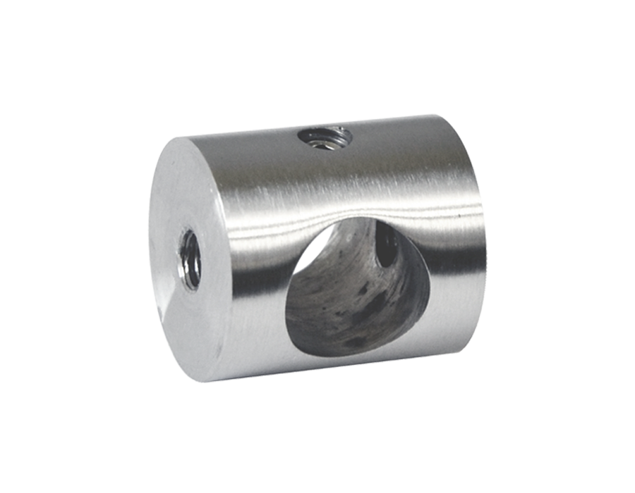 Držák tyče ø 12 mm, plochý, závit M5, broušená AISI 304