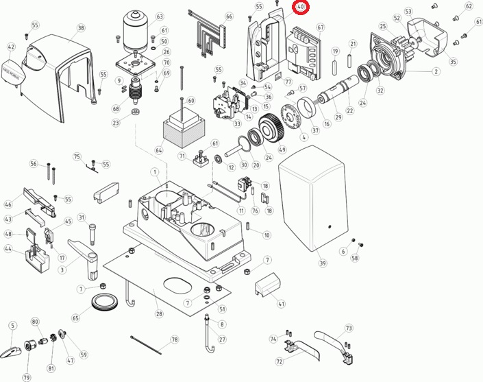 PPD0951R04.4540 konzola elektroniky pro RB350