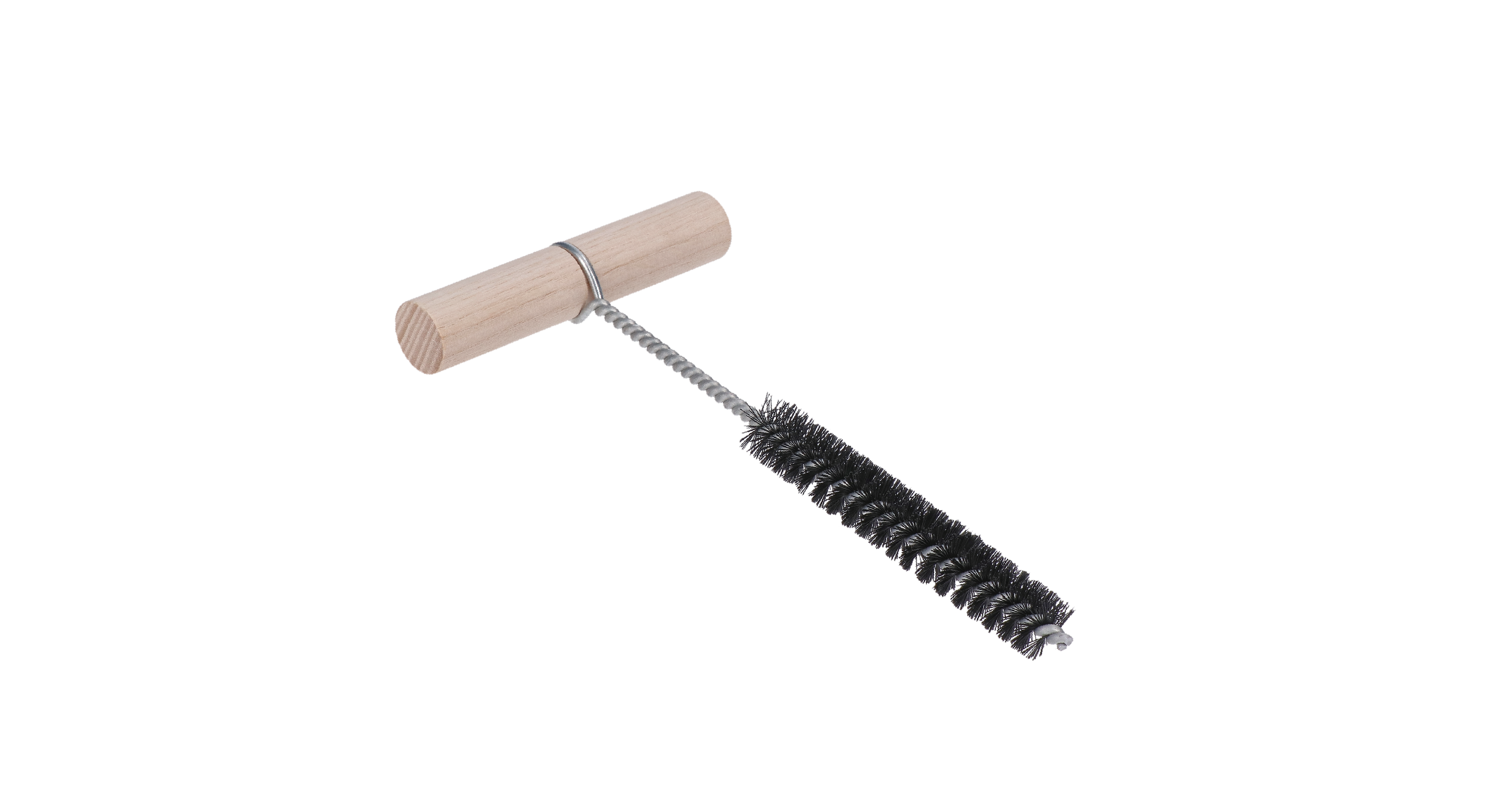 čistiaca kefka nylonová s drevenou rúčkou Ø13mm, dĺžka 150mm - z toho časť s kefkou 50mm