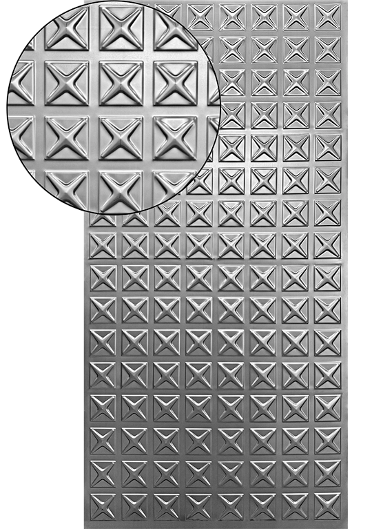 Plech pozinkovaný, 2000 x 1000 x 1,2 mm, 3D vzor