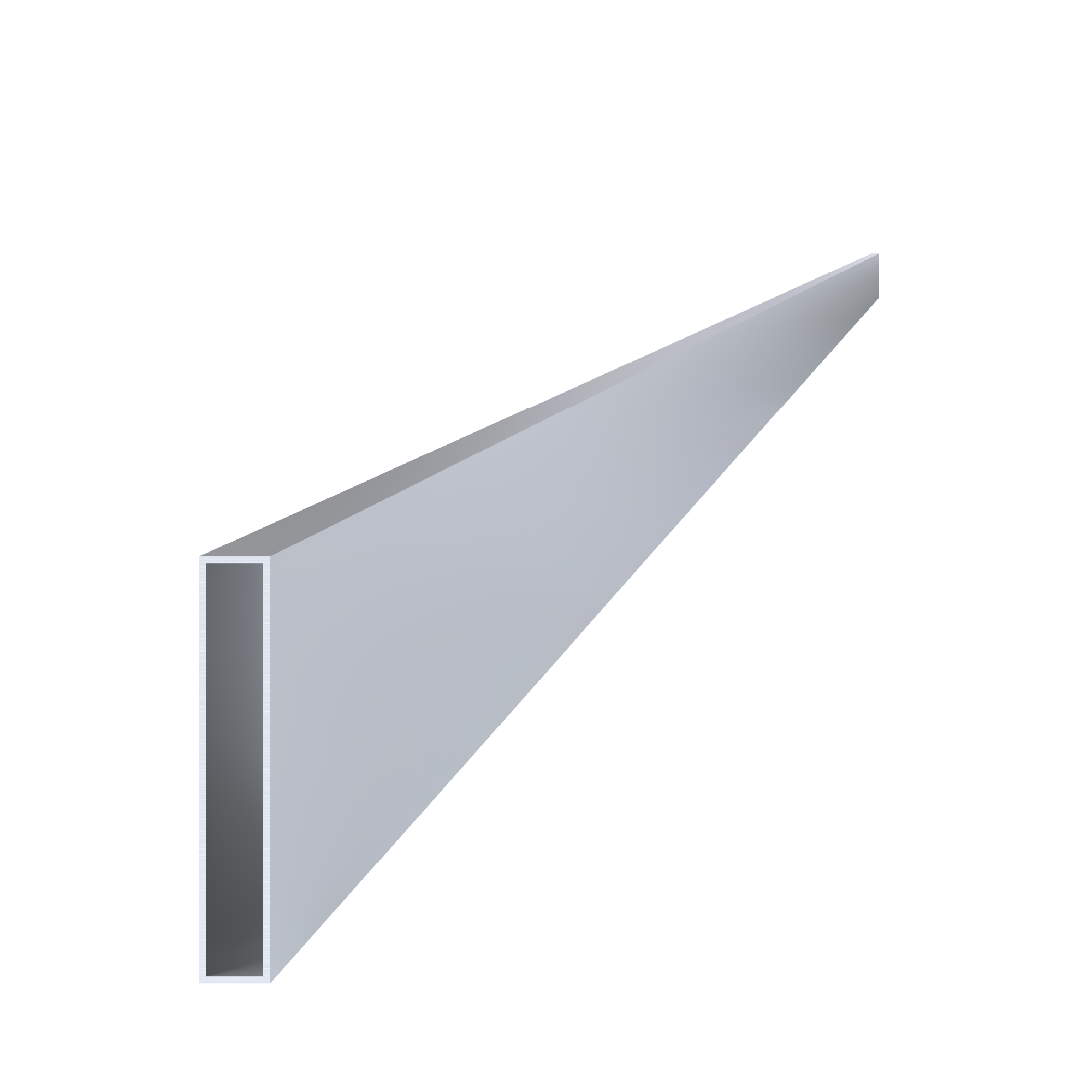 Poškozený jokel 120 x 20 x 2 x 6000 mm, hliník bez úpravy