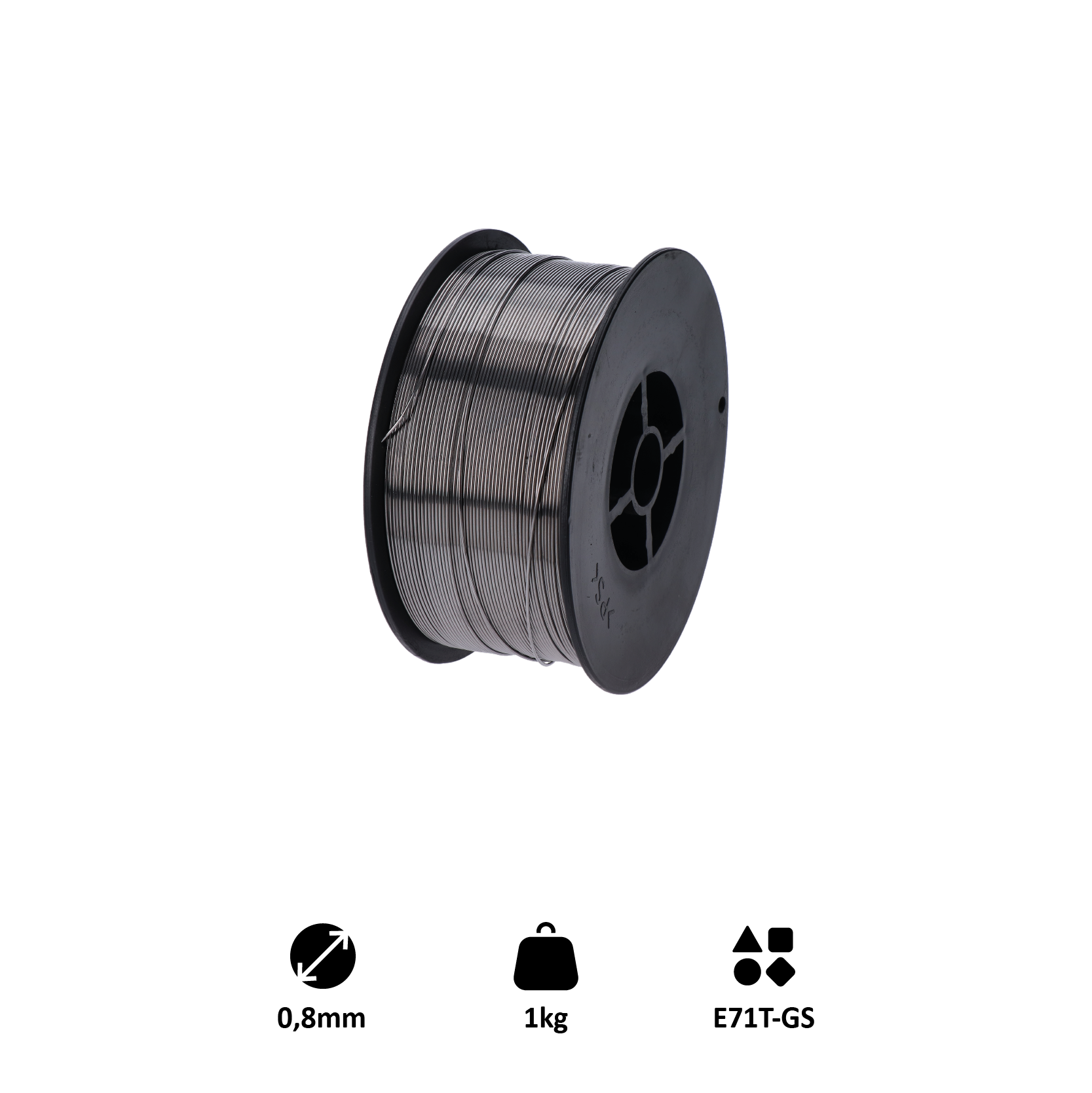 Drát svařovací FLUX-0.8mm, 1kg, Metoda: MIG(Flux/FCAW)