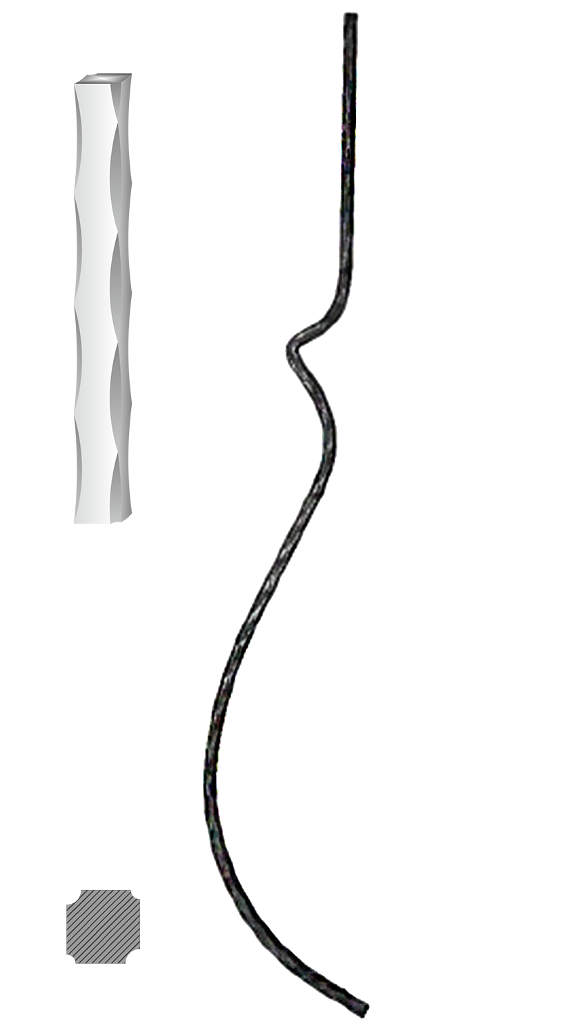 Tyč 12 x 12 mm, 900 x 160 mm