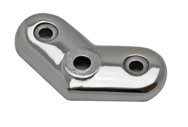 Nadpojovací deska (úhel 45°) na ø 42,4 mm, leštěná AISI 304