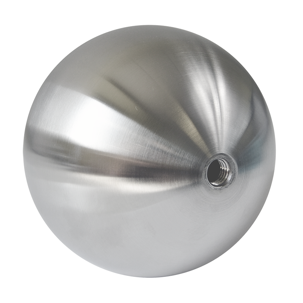 Koule dutá se závitem M10/ø 100 mm, broušená nerez AISI 304