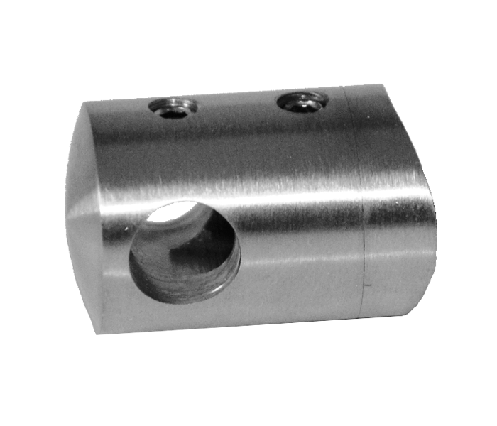 Držák tyče ø 10 mm na trubku ø 42,4 mm, broušená AISI 304