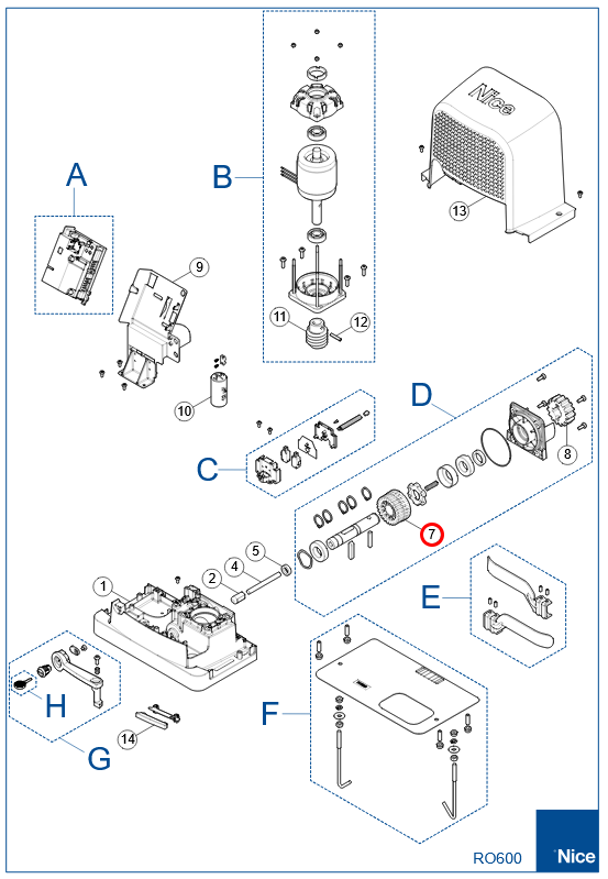 PD4068A0000 Koleso  poháňané RO600