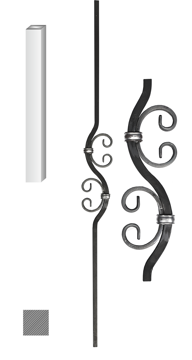 Tyč 12 x 12 mm, 90 x 1000 mm