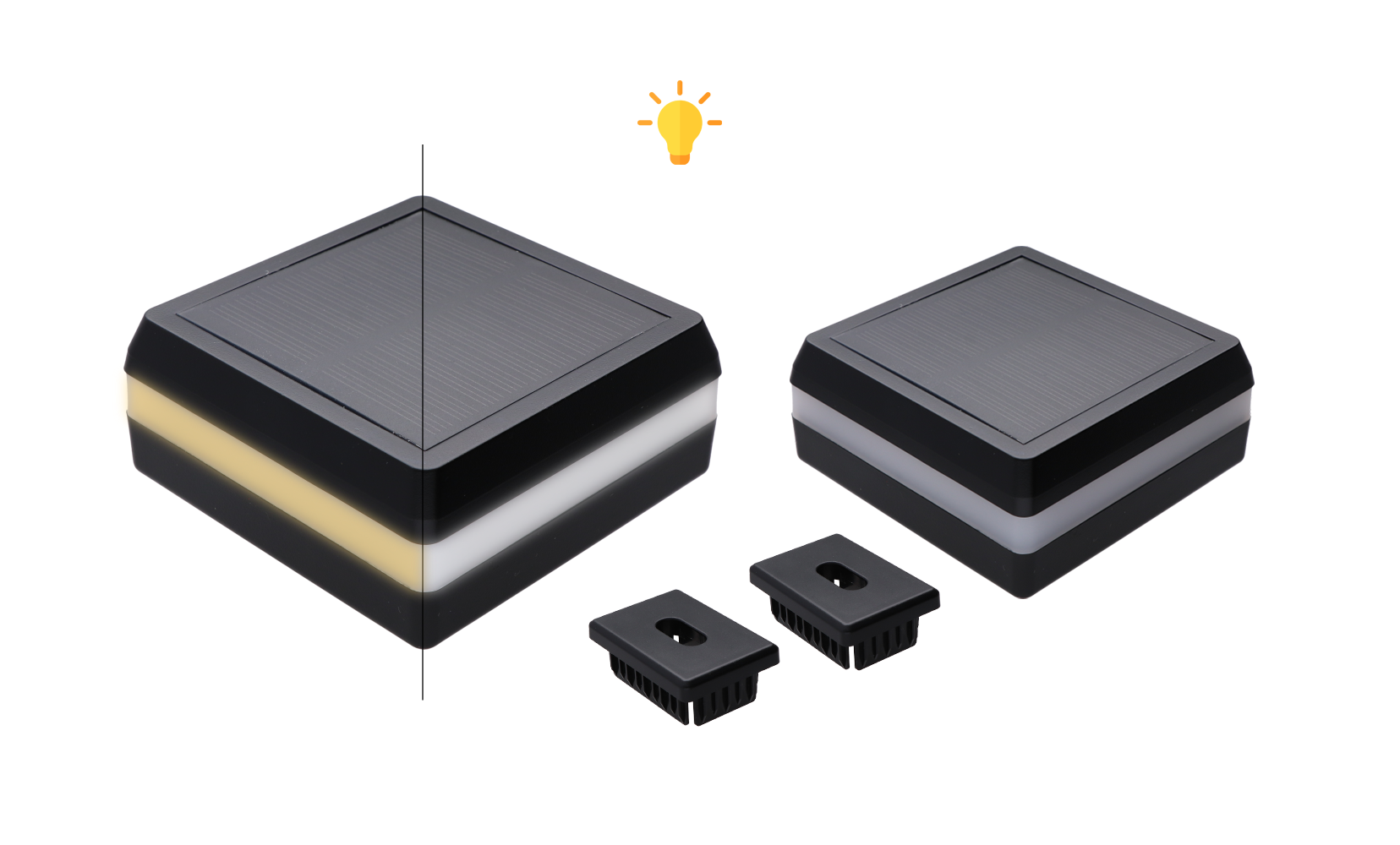 Solární LED světlo, pár, teplý/studený režim