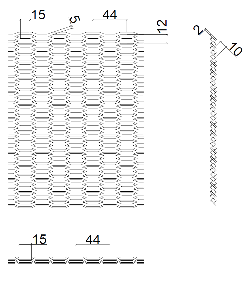 Ťahokov Zn 1500 x 1000 x 1,5 mm, oko 44 x 12 mm