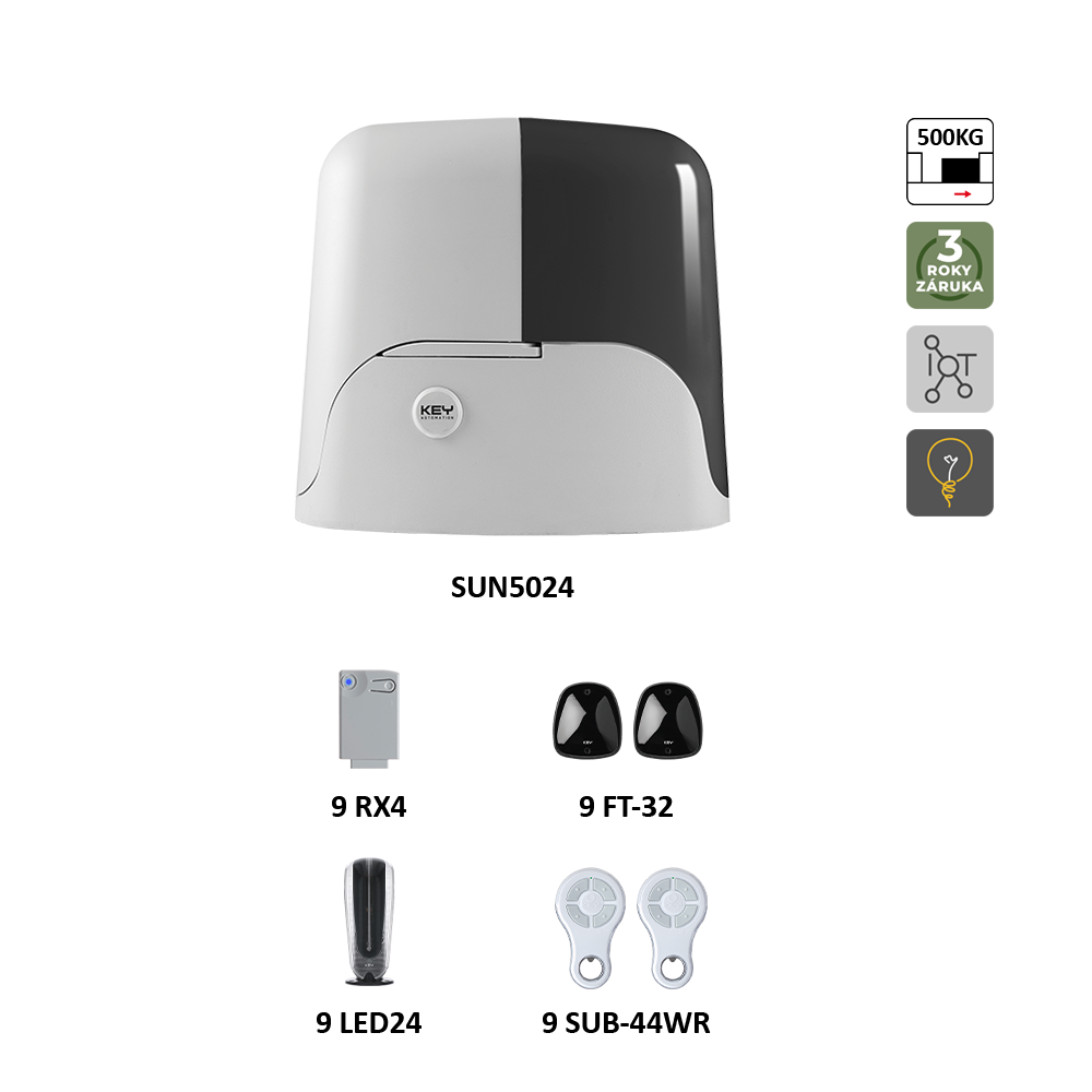 900KSUN5024ER pro posuvnou bránu do 500kg