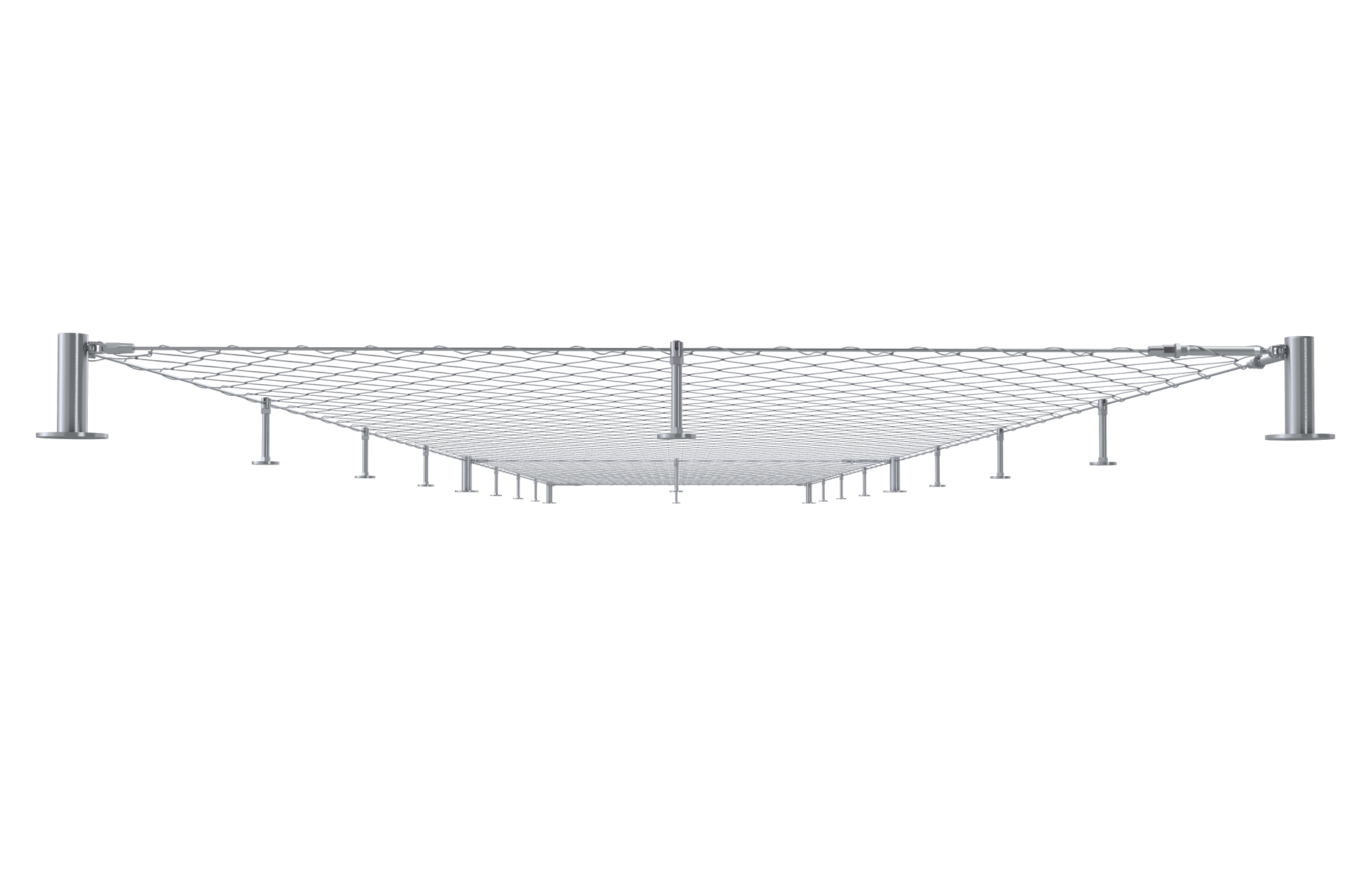 Set pro fasádní lanovou stěnu, 3 x 25 m, odsadenie 150 mm