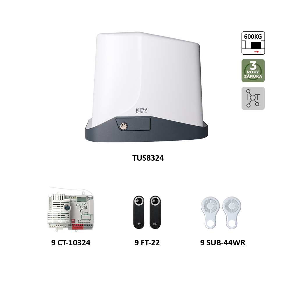900KTUS8324KS TURBO S KIT pro posuvné brány do 800kg, 24V