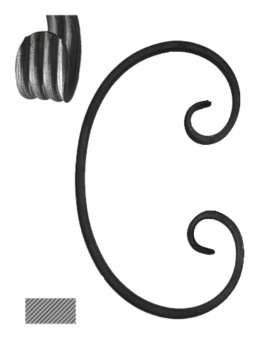 Céčko 220 x 130 mm, 12 x 6 mm, široké rozkování, hladké