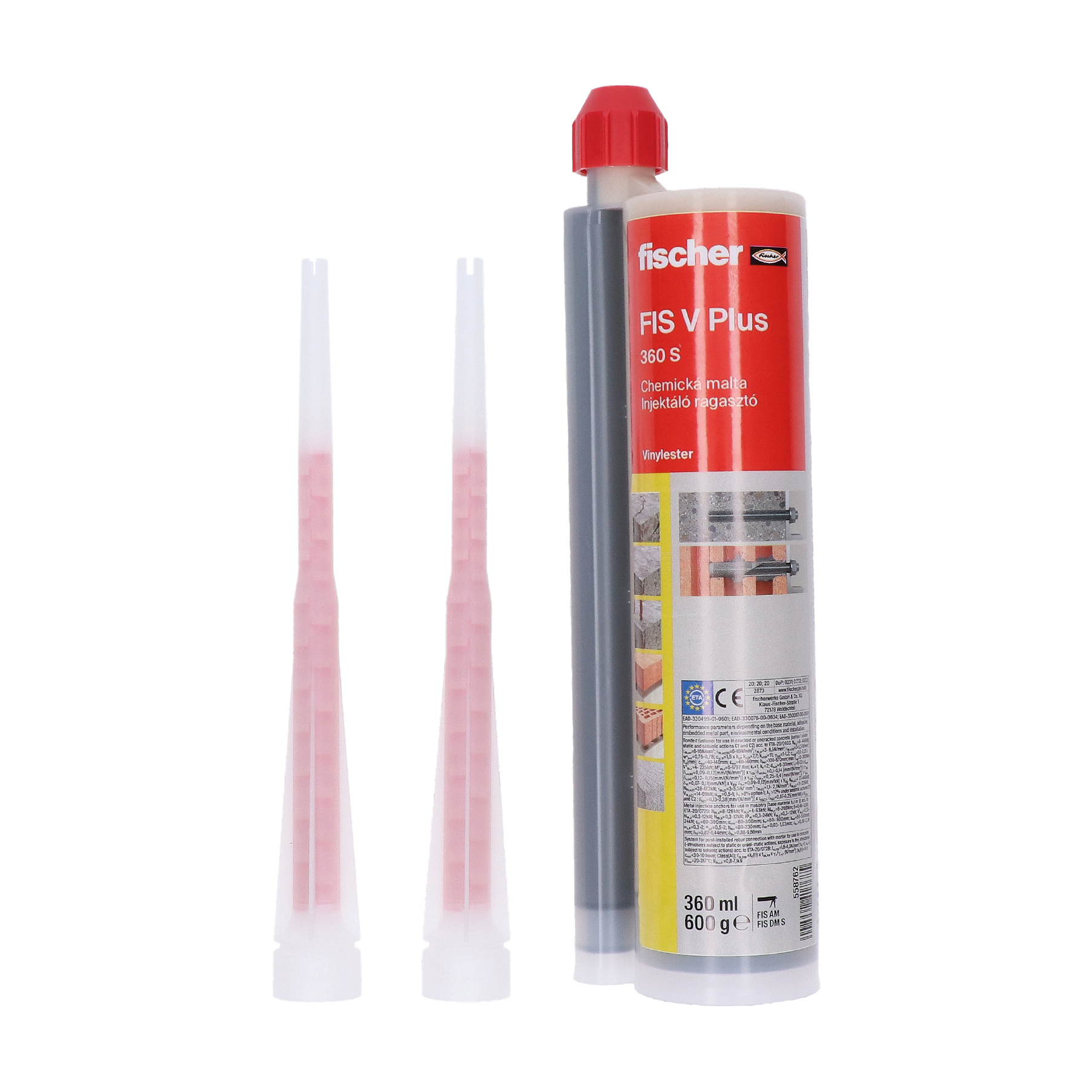 Chemická injektážní malta Fischer 360ml +2x michací hrot