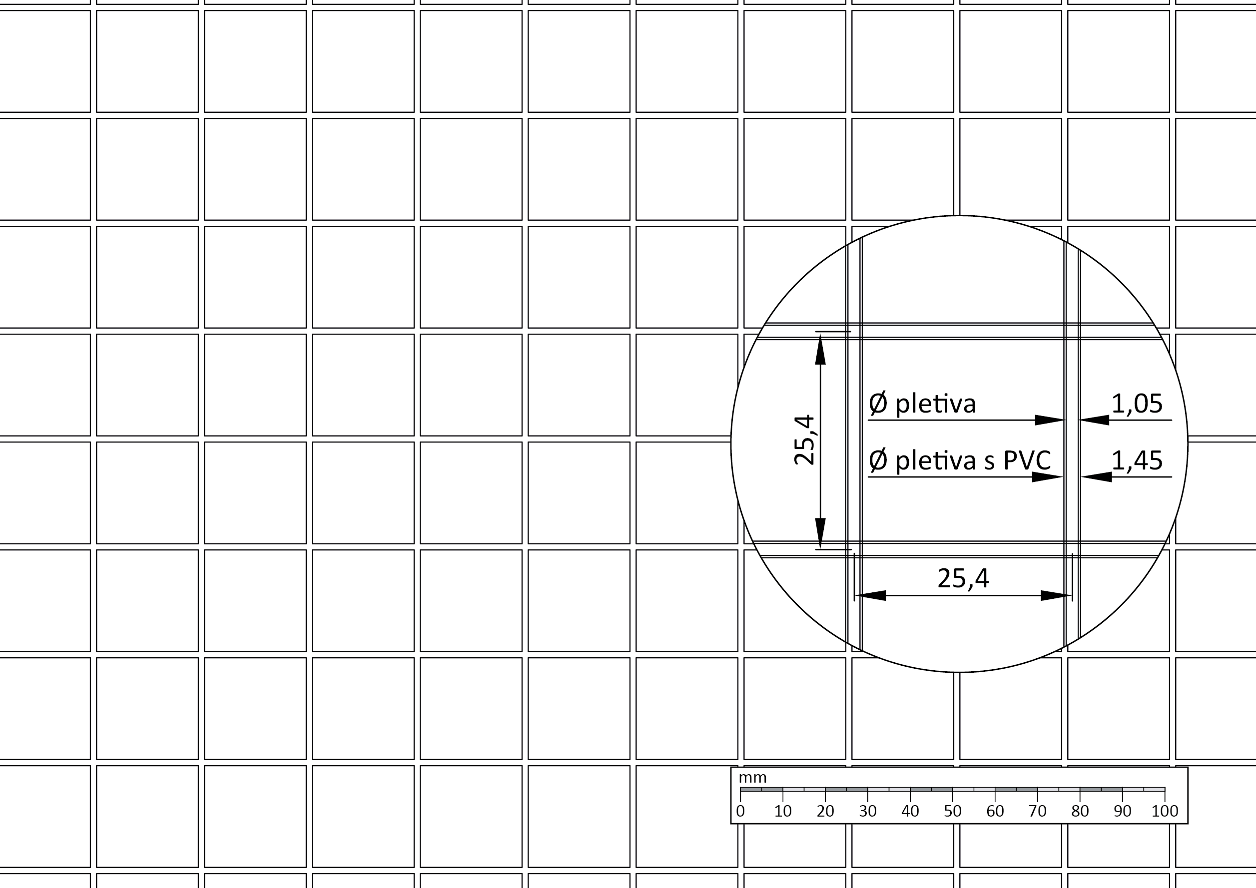DOPREDAJ!Zvárané pletené sito 1 x 25 m, zelený PVC obal ø 1,05 mm